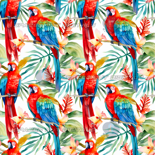 Watercolor Macaws