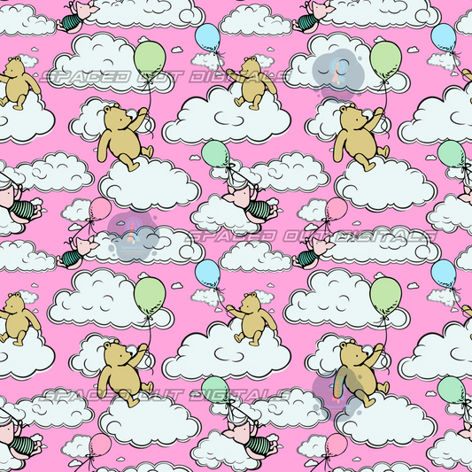 Classic Bear Clouds Pink