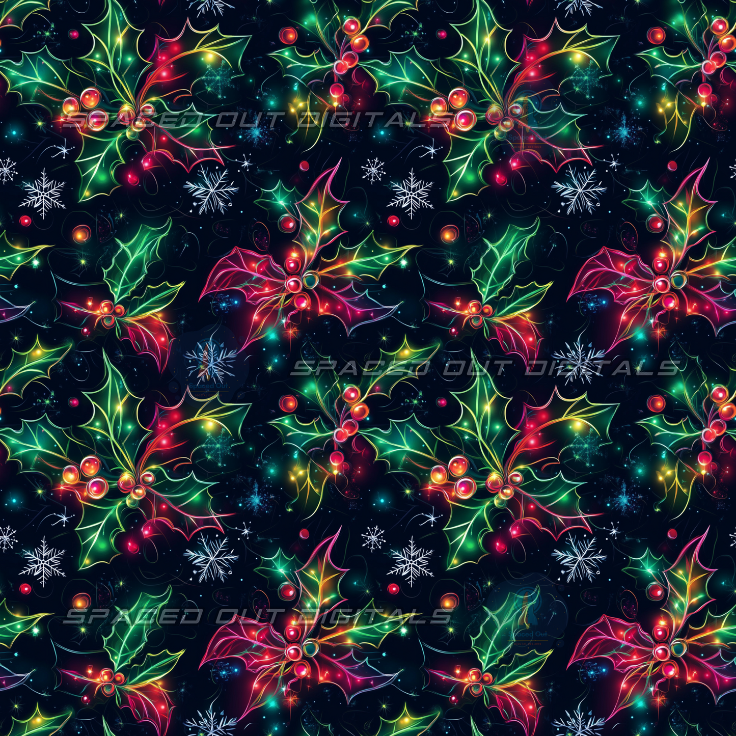 Neon Christmas Mistletoe