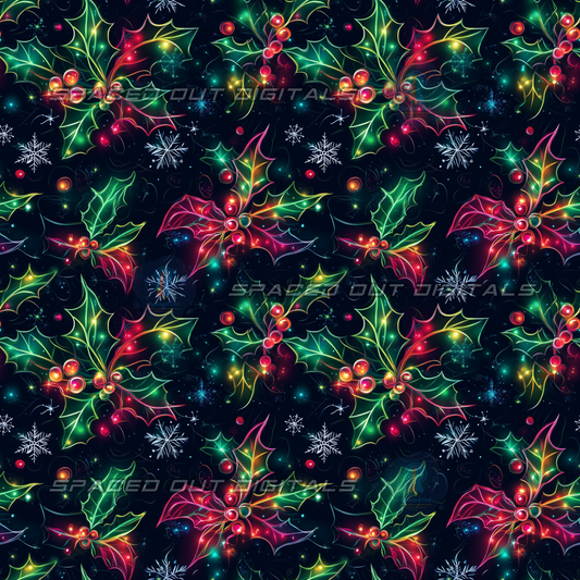 Neon Christmas Mistletoe