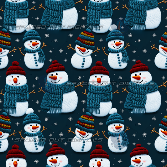 Embroidery Snowmen