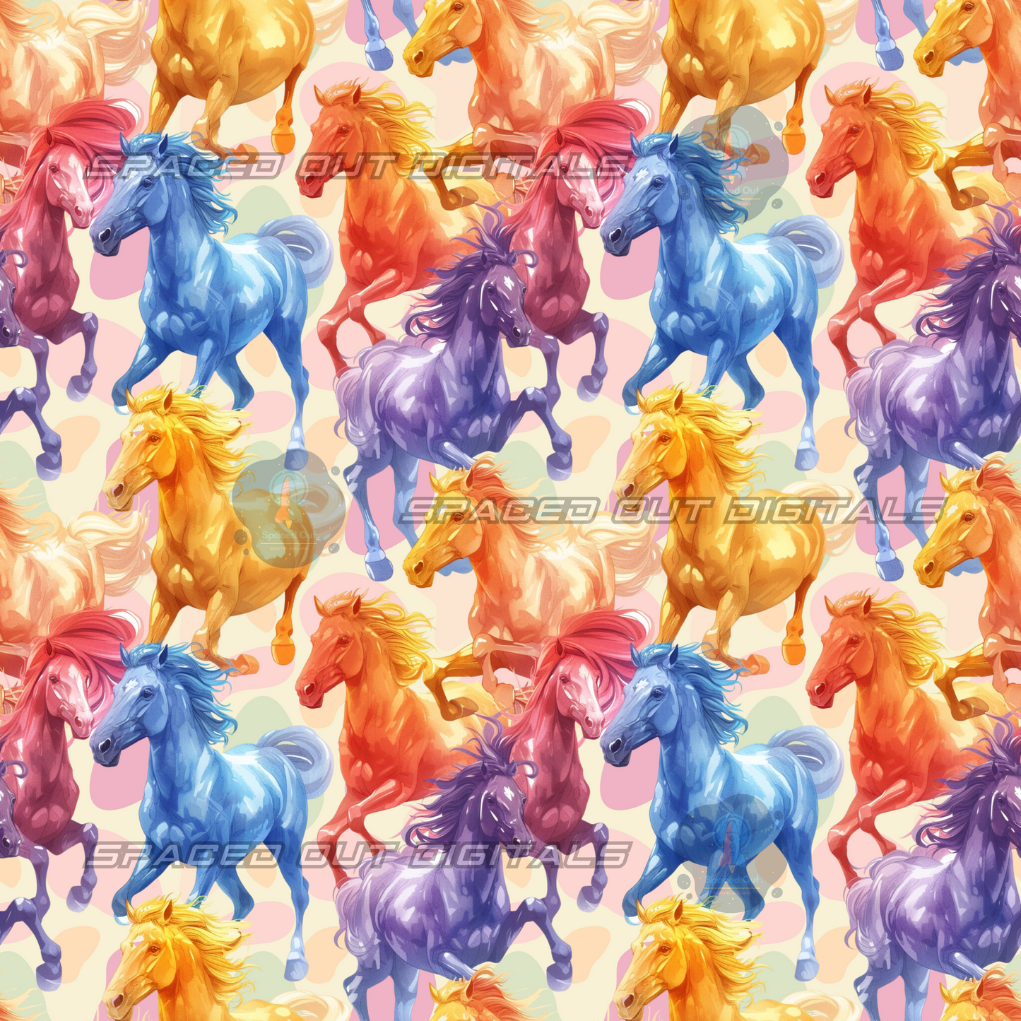 Rainbow Horses