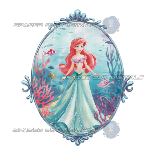 Mermaid Princess Mirror PNG