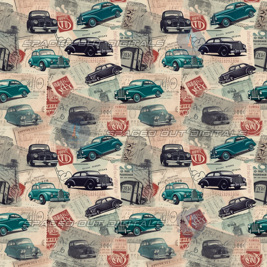 Vintage Car Stamps