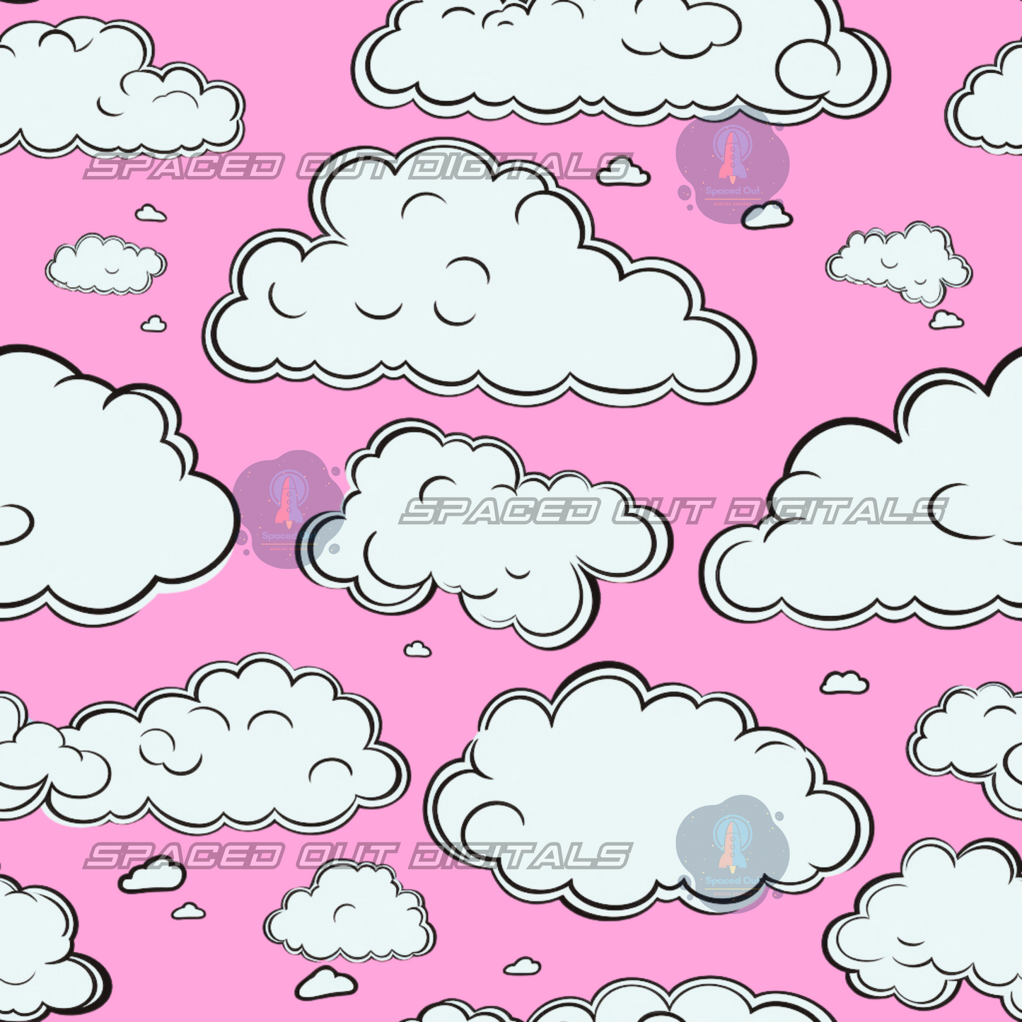 Classic Bear Clouds Pink Coordinate