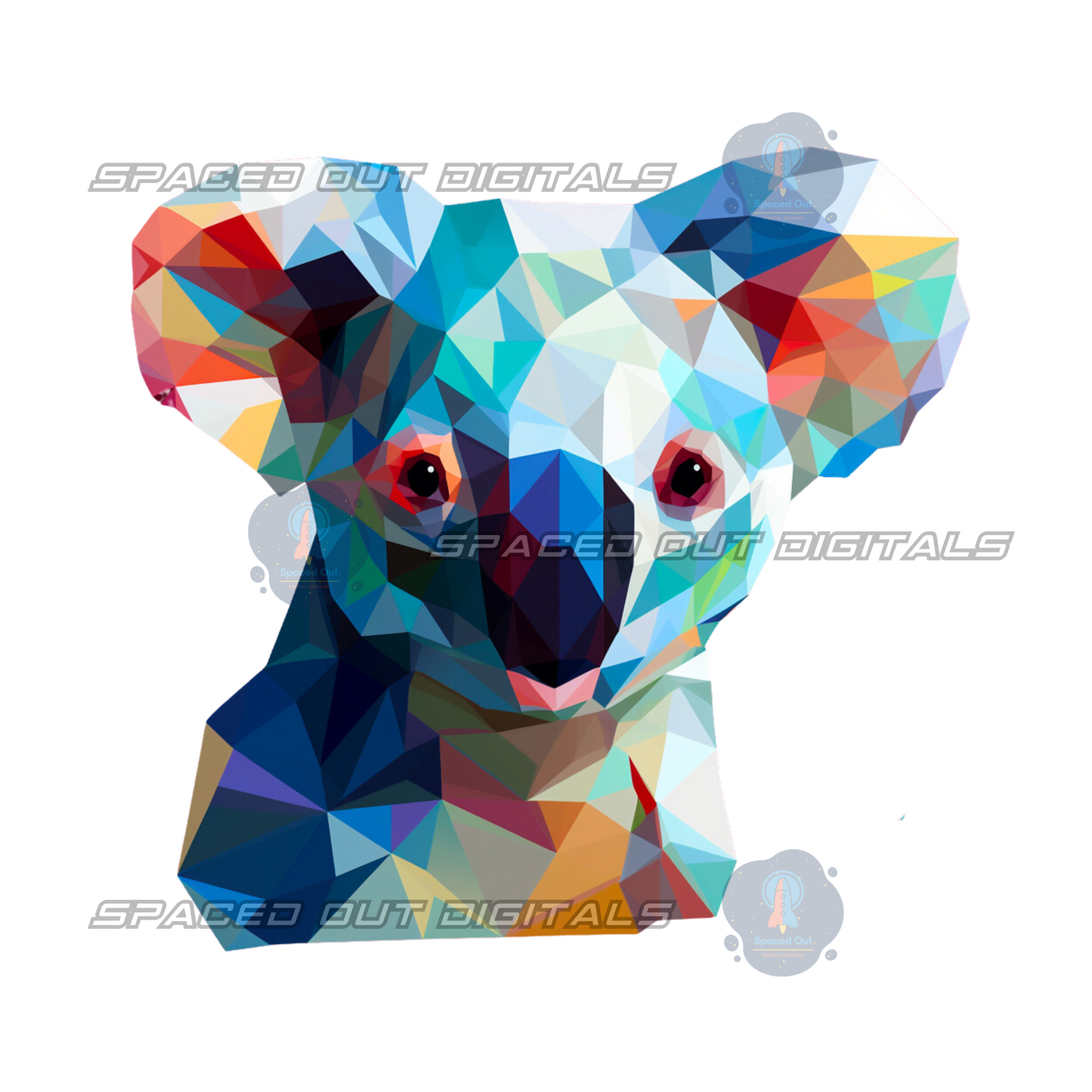 Geometric Koala PNG