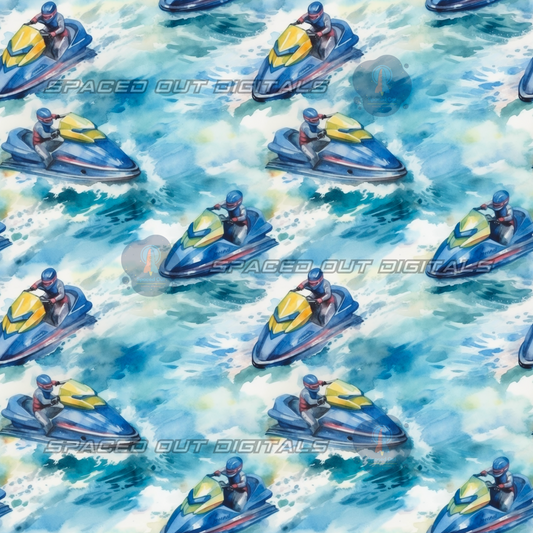 Watercolor Jet Skis