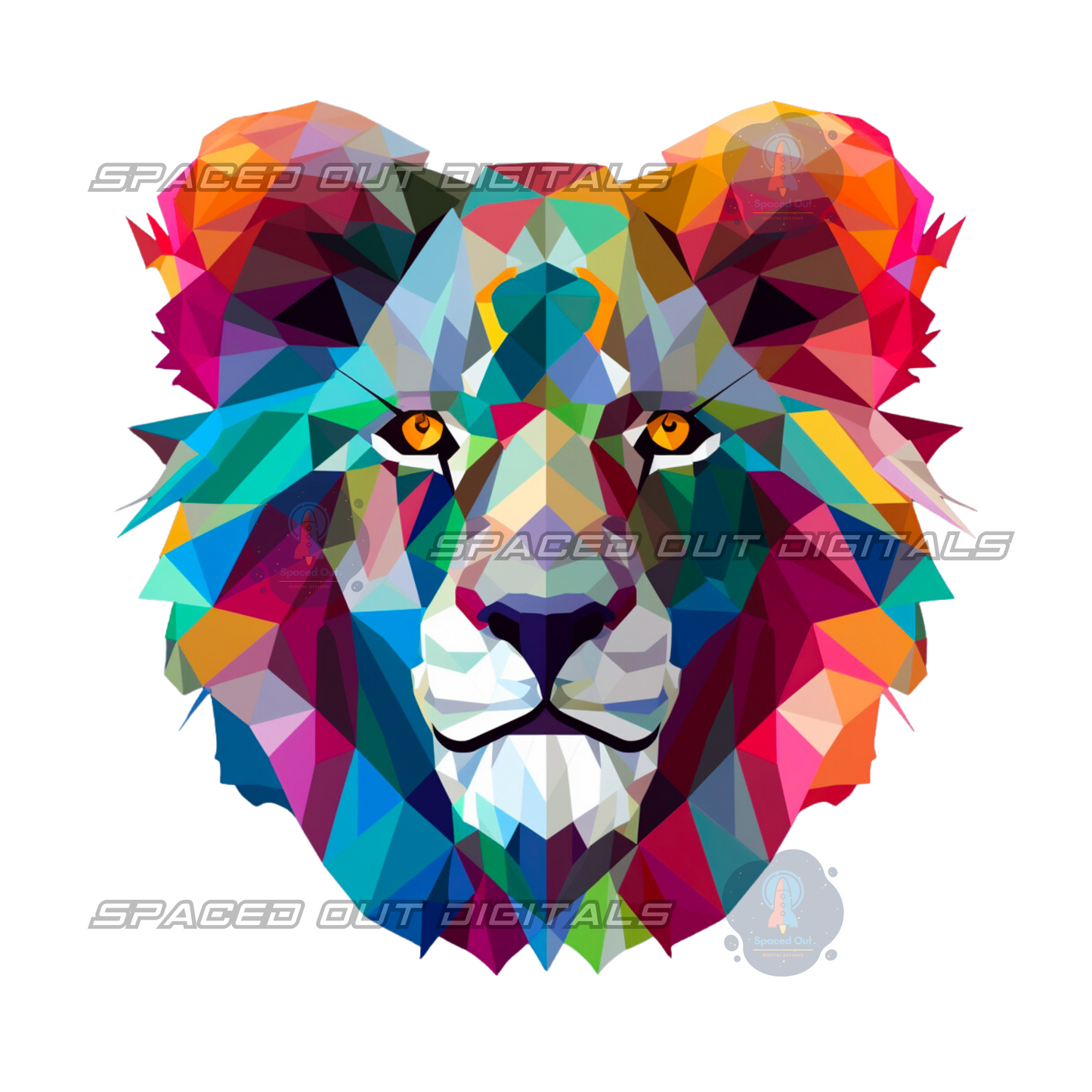 Geometric Lion PNG