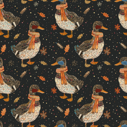 Embroidery Fall Ducks