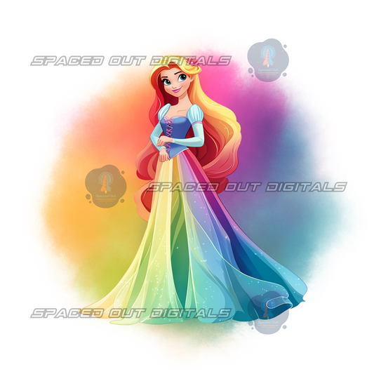 Rainbow Tangle Princess PNG