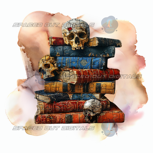 Puzzle Book Skulls PNG