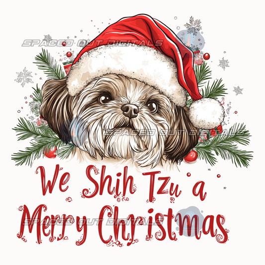 We Shih Tzu A Merry Christmas PNG