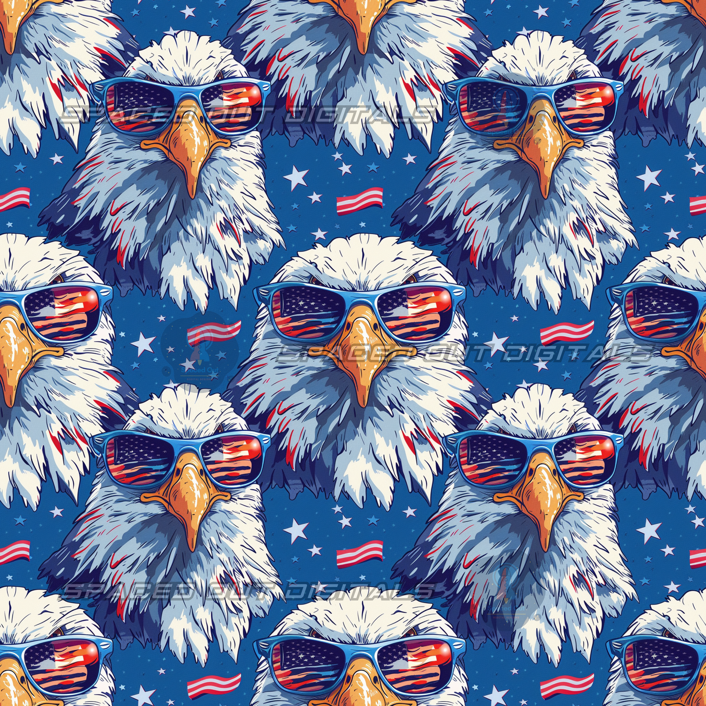 Patriotic Bald Eagles