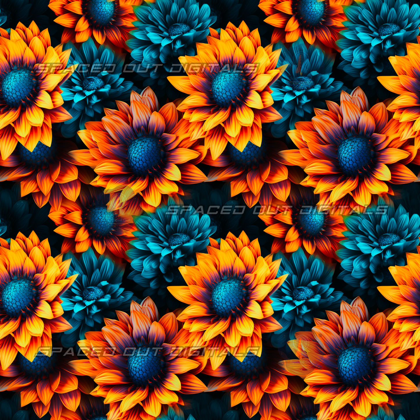 Neon Sunflowers