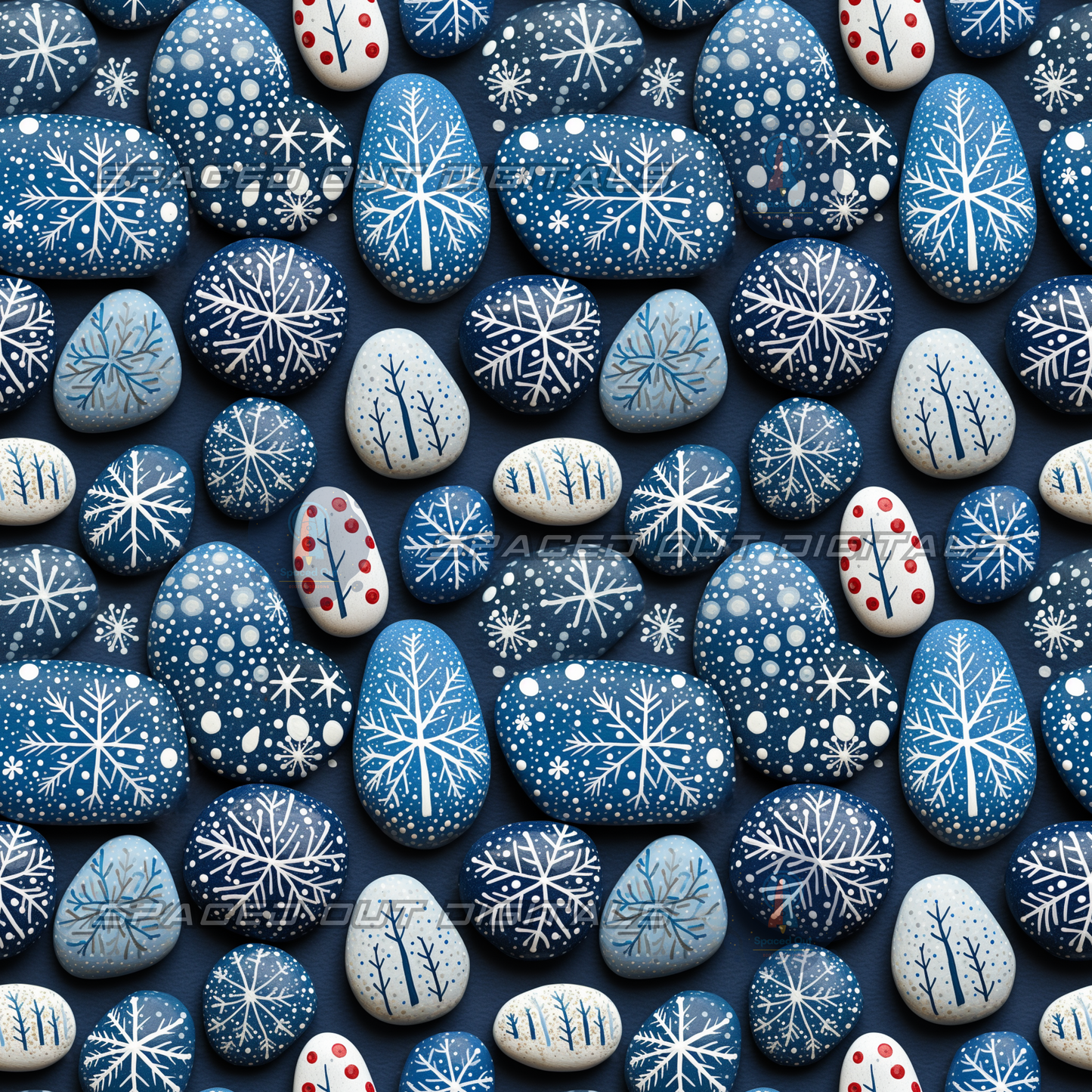 Winter Painted Rocks