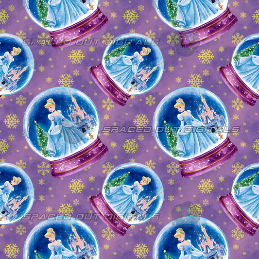 Glass Slipper Princess Snowglobes