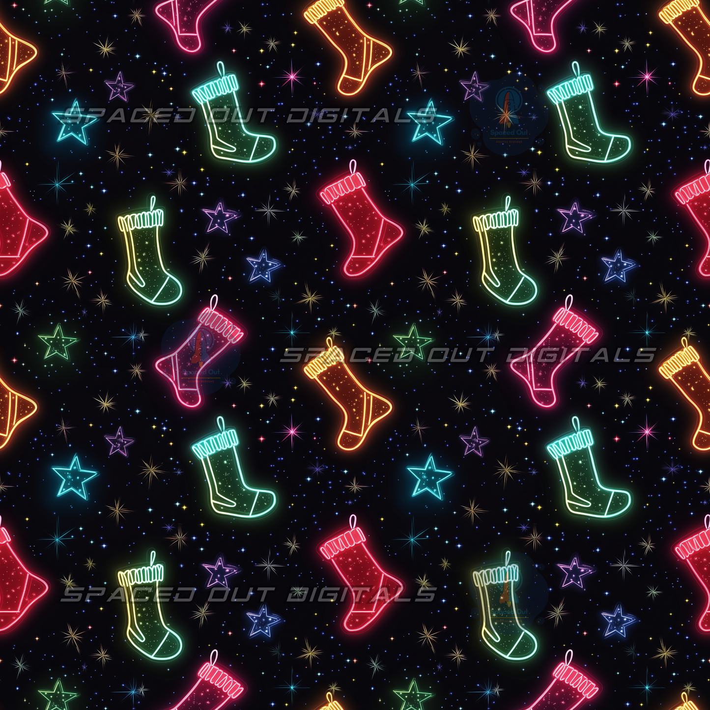 Neon Christmas Stockings