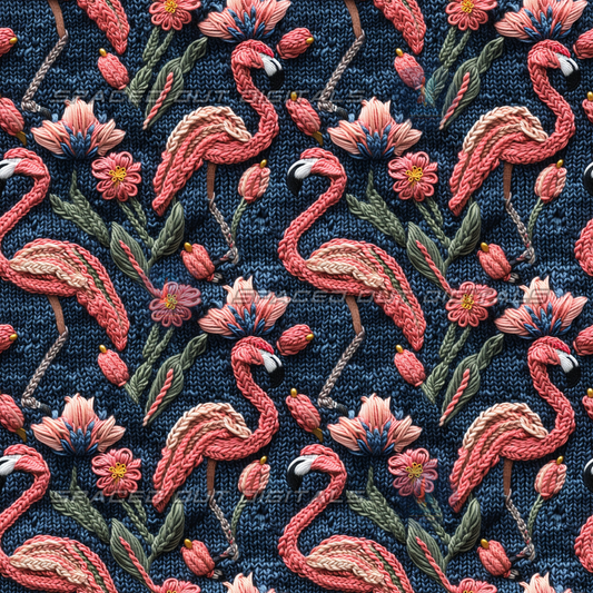 Knit Flamingos