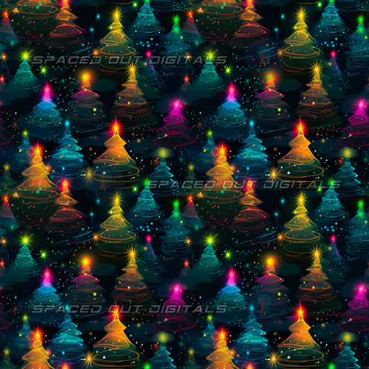 Neon Christmas Trees