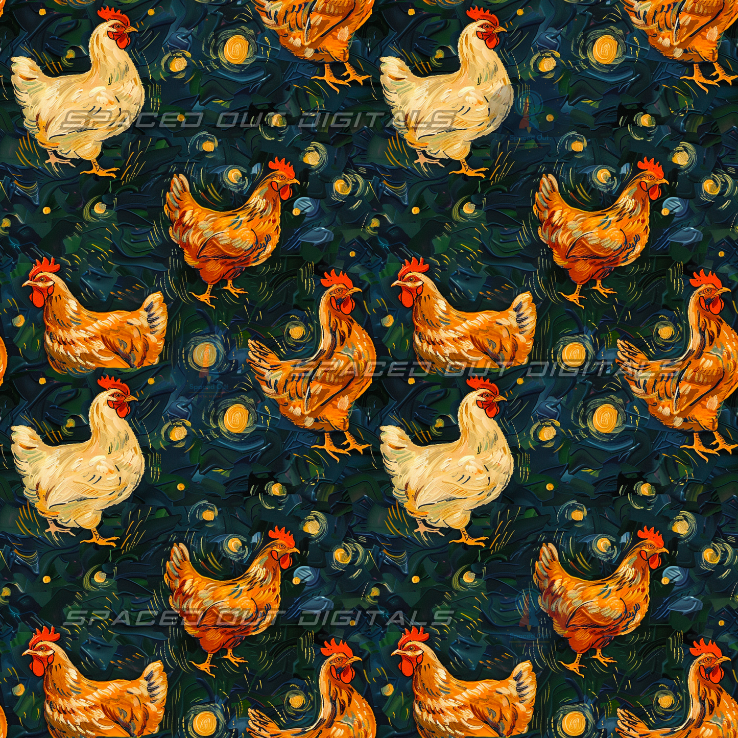 Van Gogh Chickens