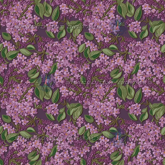 Purple Lilac Embroidery