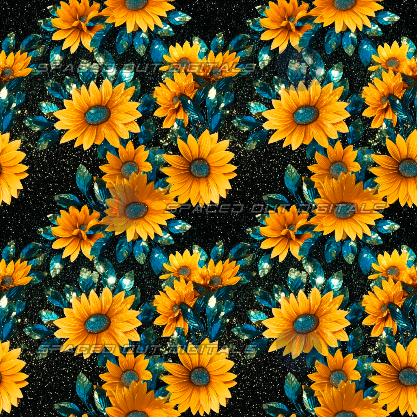 Glitter Sunflowers