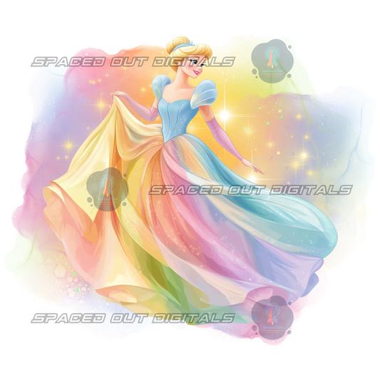 Rainbow Slipper Princess PNG