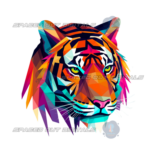 Geometric Tiger PNG