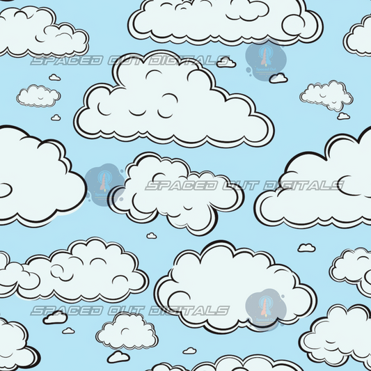 Classic Bear Clouds Blue Coordinate