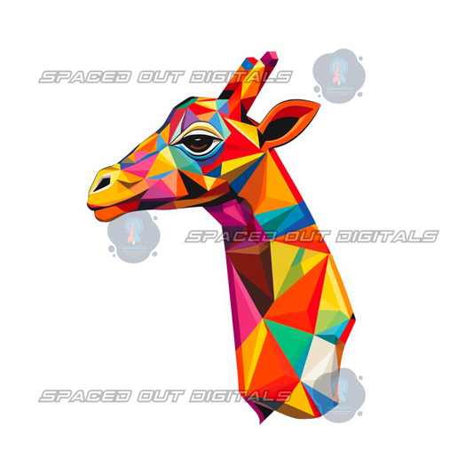 Geometric Giraffe PNG