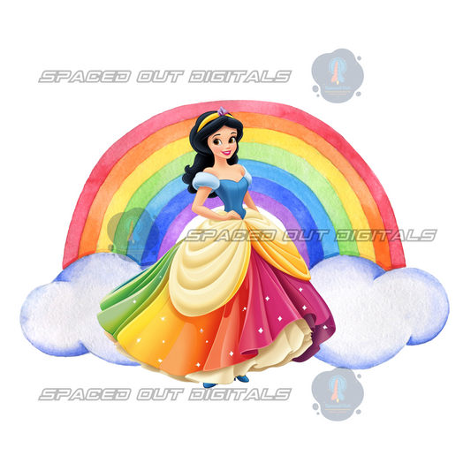 Rainbow Snow Princess PNG