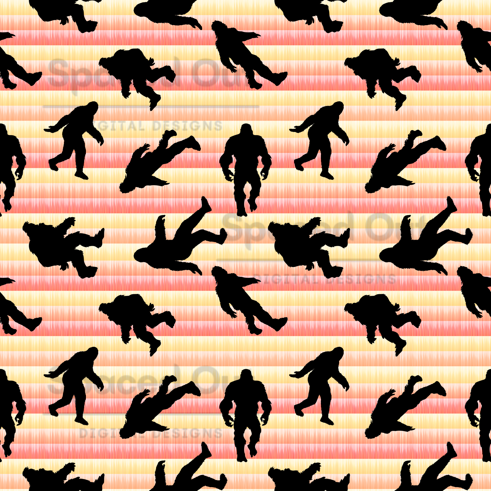 bigfoot silhouette pattern